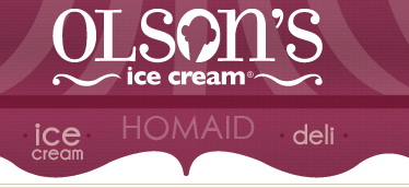 Olson's Ice Cream Logo in Chippewa Falls, Wisconsin