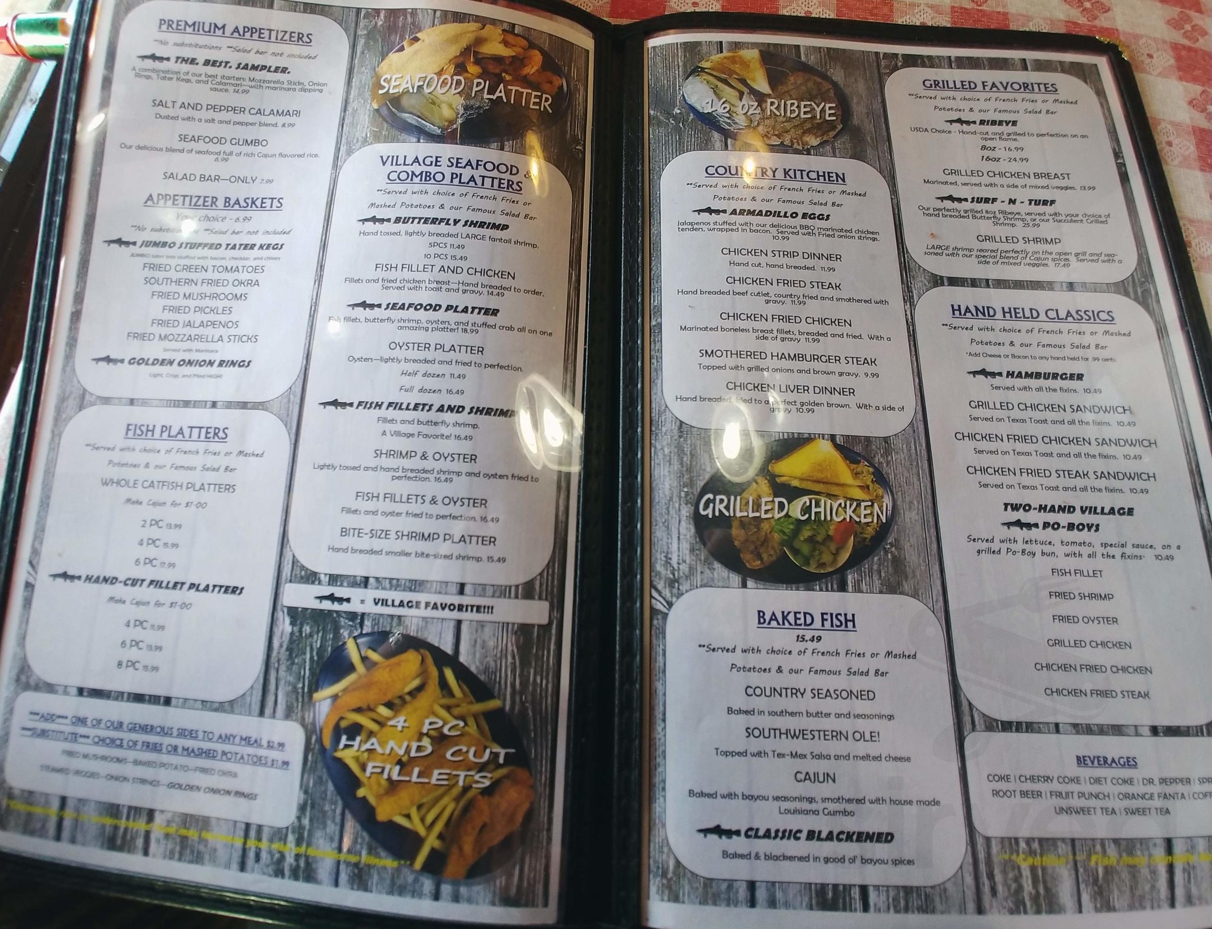 Catfish Village of Waskom menus in Waskom, Texas, United States