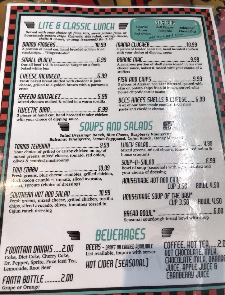 Guppies Hot Rod Grille 2.0 menu in Kimberly, Idaho, USA