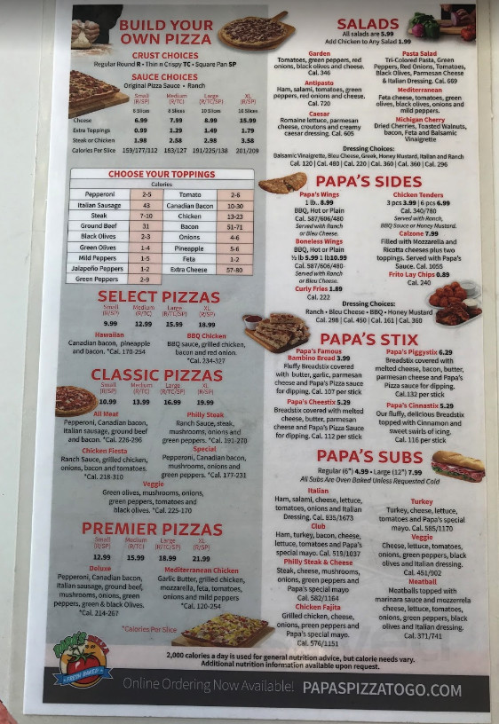 Papa's Pizza - Kahoka - Menu & Hours - Order for Pickup