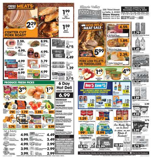 Illinois Valley Food & Deli menu in La Salle, Illinois, USA
