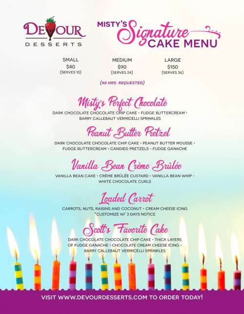 Devour Desserts Delco menu in Aston, Pennsylvania, USA