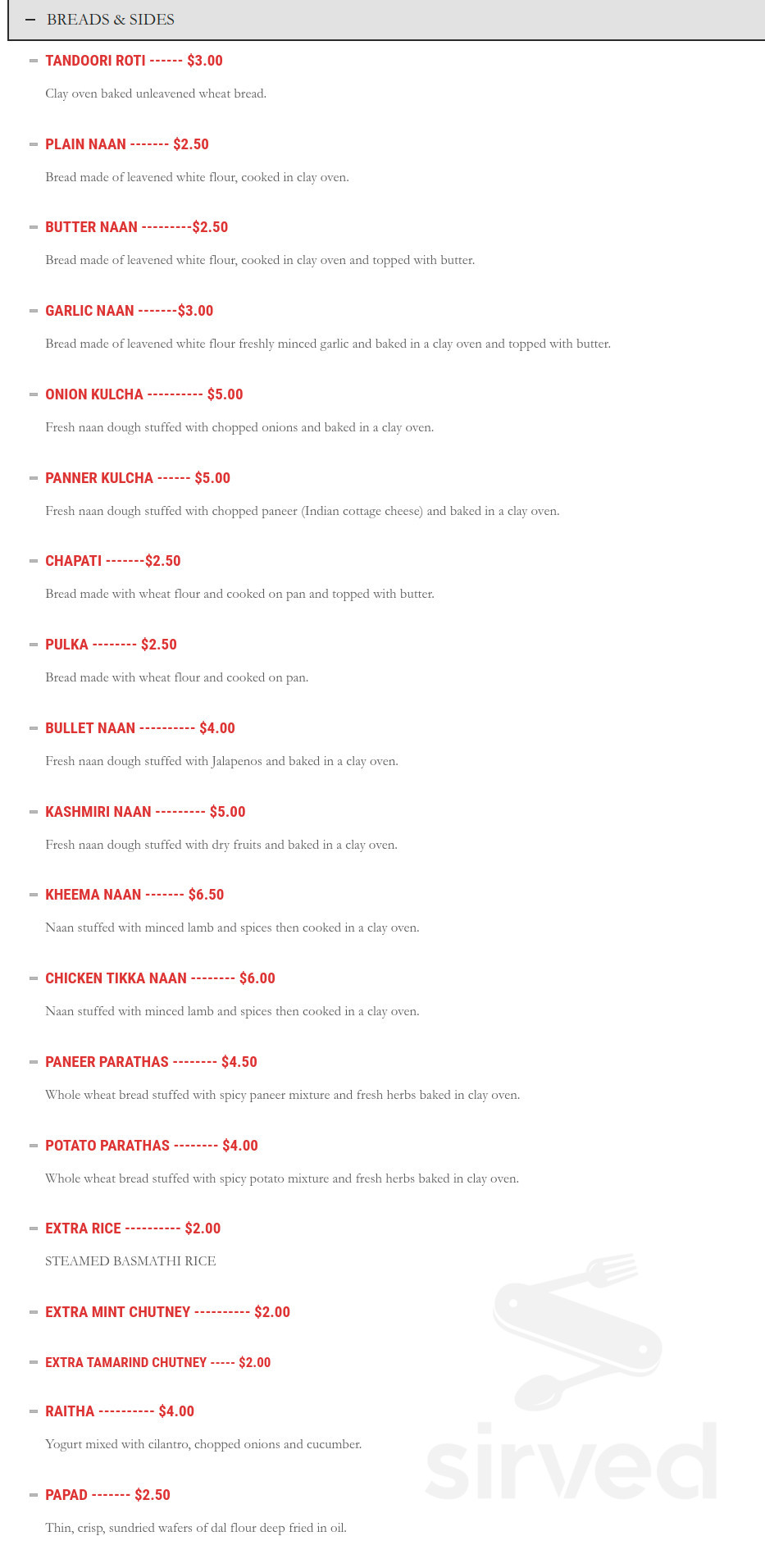 Flavors menus in Bentonville, Arkansas, United States