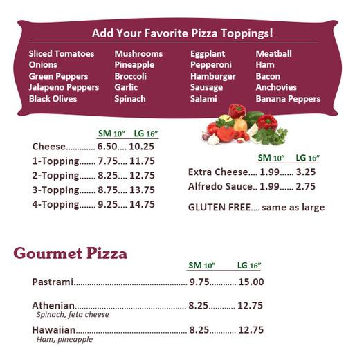 Village Pizza & Subs menu in Baldwinville, Massachusetts, USA
