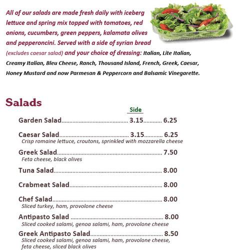 Village Pizza & Subs menu in Baldwinville, Massachusetts, USA