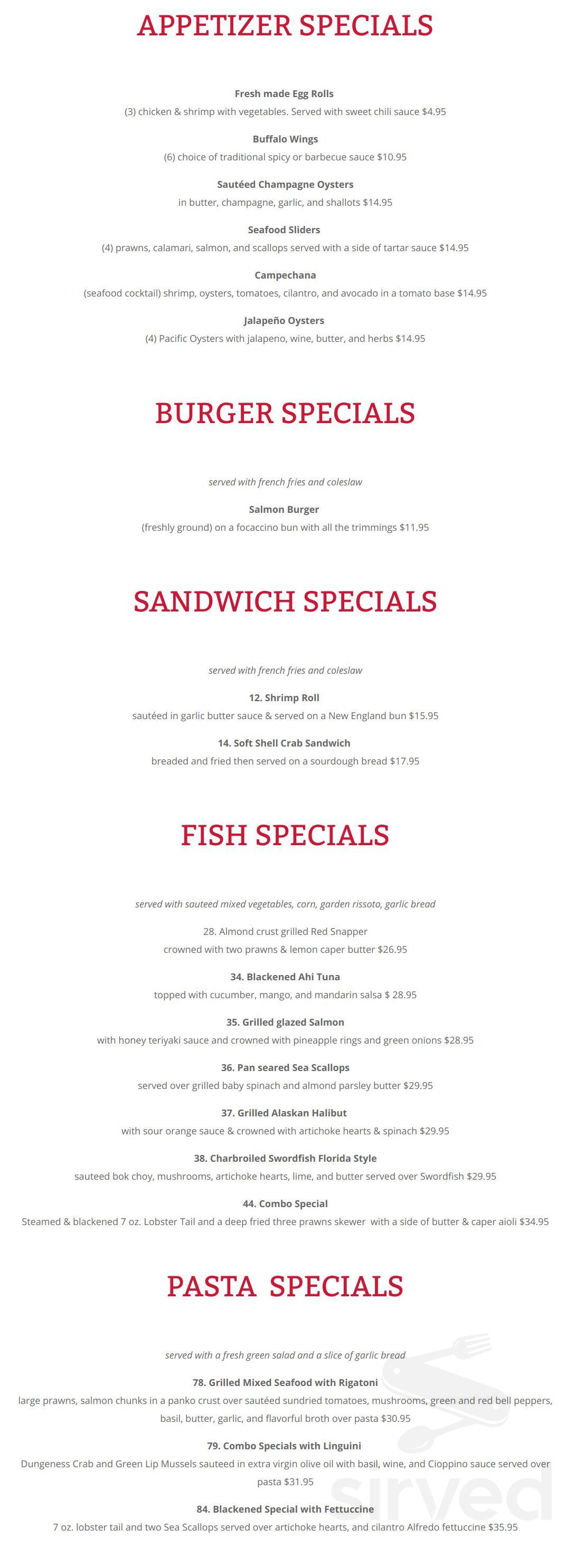 Phil's Fish Market & Eatery menu in Moss Landing, California, USA