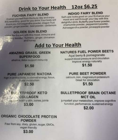 Perfectly Elevated Cafe And Gallery menu in Palmer Lake, Colorado, USA