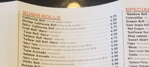 Menu for Shiki Four Seasons in Mooresville, NC | Sirved