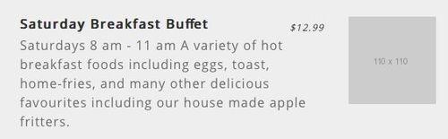 Stone Crock Restaurant menu in St. Jacobs, Ontario, Canada