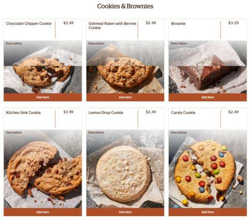 Panera Bread menu in Houston, Texas, USA