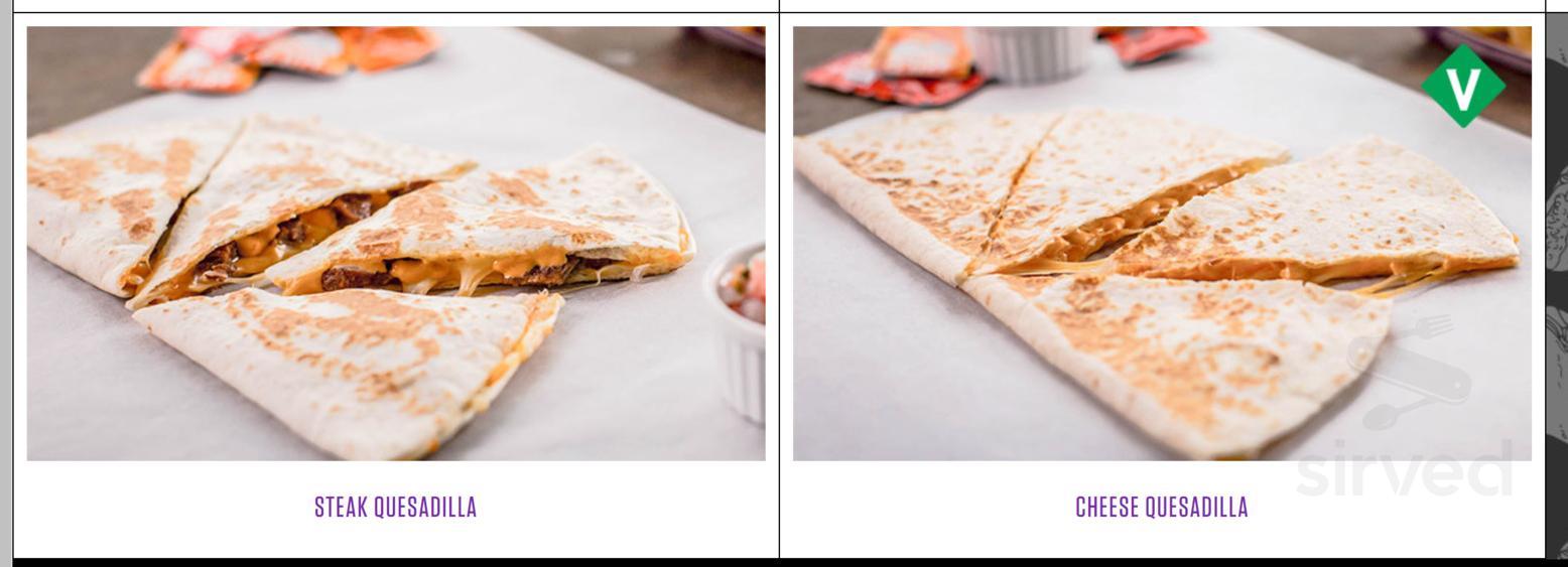 Taco Bell specials menu in Canton, Connecticut