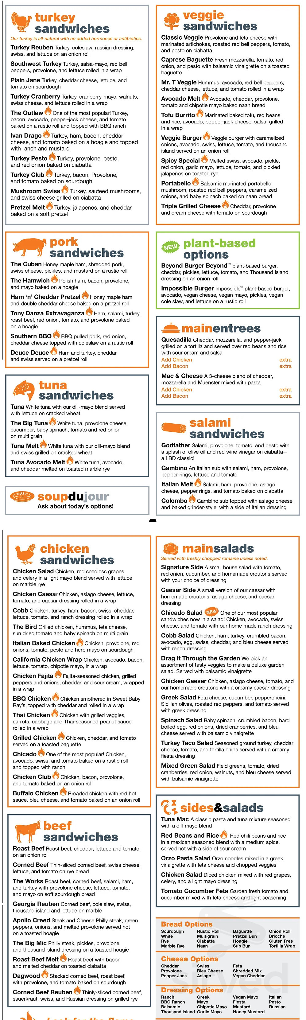 The Lunch Box Deli Menu In Orange Park Florida USA