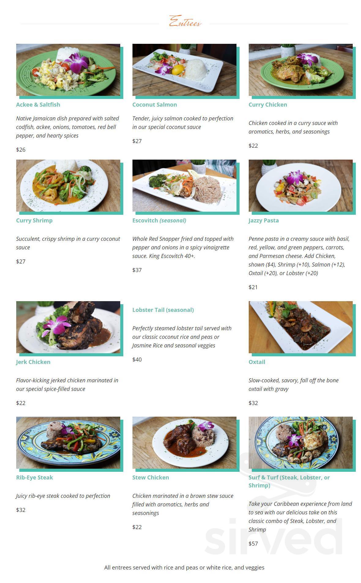 Jasmine's Caribbean Cuisine menu in New York, New York, USA