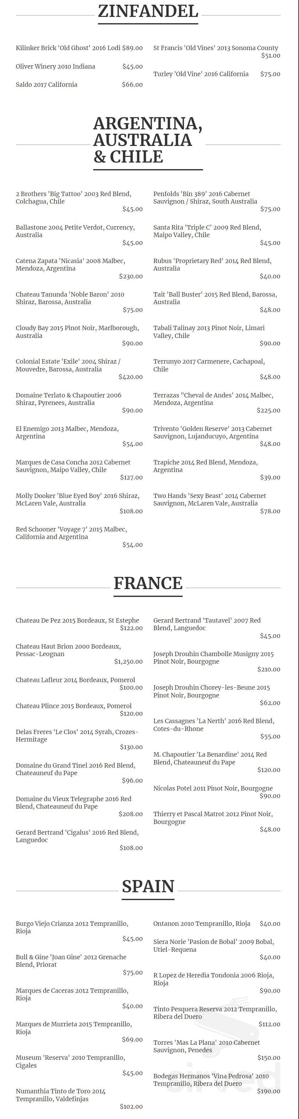 Menu - Indianapolis IN's Prime 47- Indy's Steakhouse | Sirved