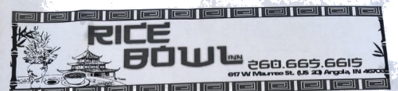 Rice Bowl Restaurant Logo in Angola, Indiana
