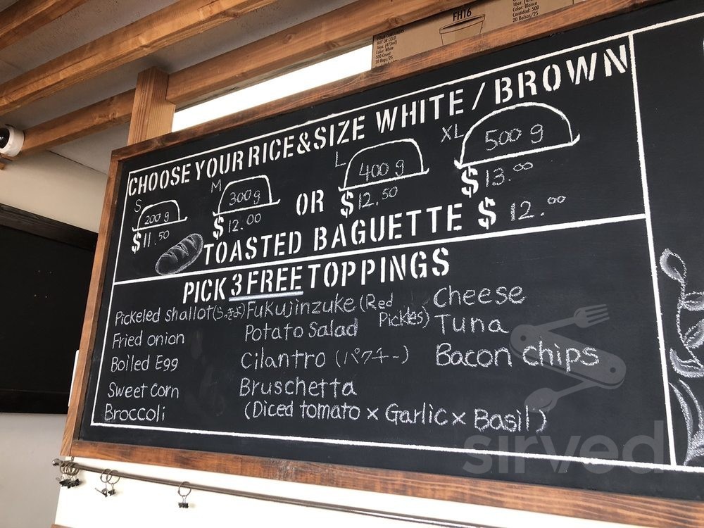 Curryfornia menu in Torrance, California, USA