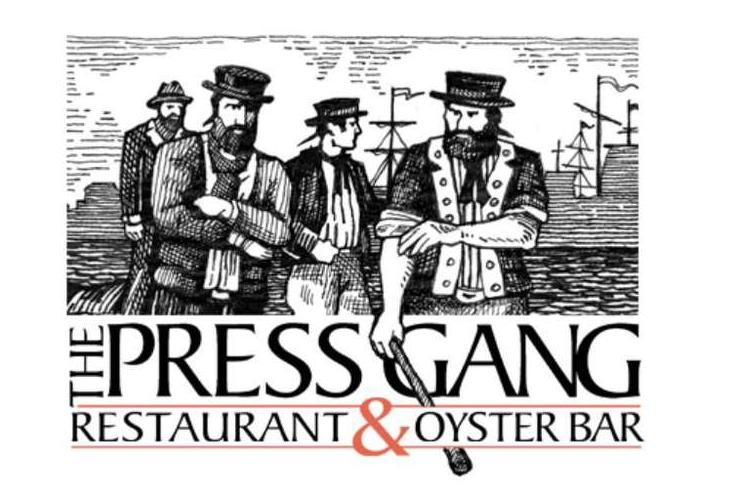 The Press Gang Restaurant and Oyster Bar Logo in Halifax, Nova Scotia