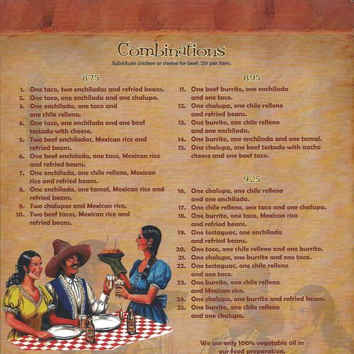 El Rey Azteca Mexican Restaurant menu in Ellijay, Georgia, USA