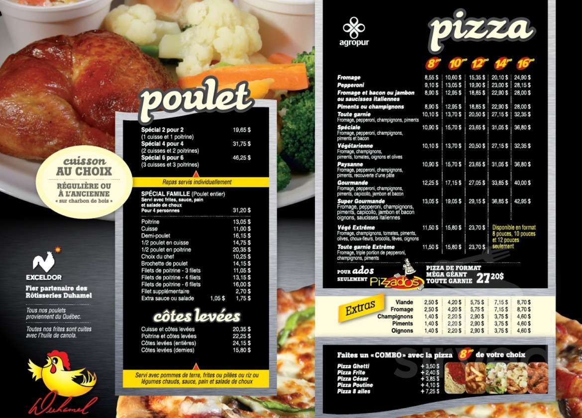 Les R tisseries Duhamel Menus In Granby Quebec Canada les-r-tisseries-duhamel-menus-in-granby-quebec-canada