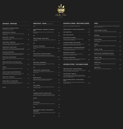 Bella Vita Cucina Menu In Greater Sudbury Ontario Canada Bella Vita Cucina Menu In Greater Sudbury Ontario Canada