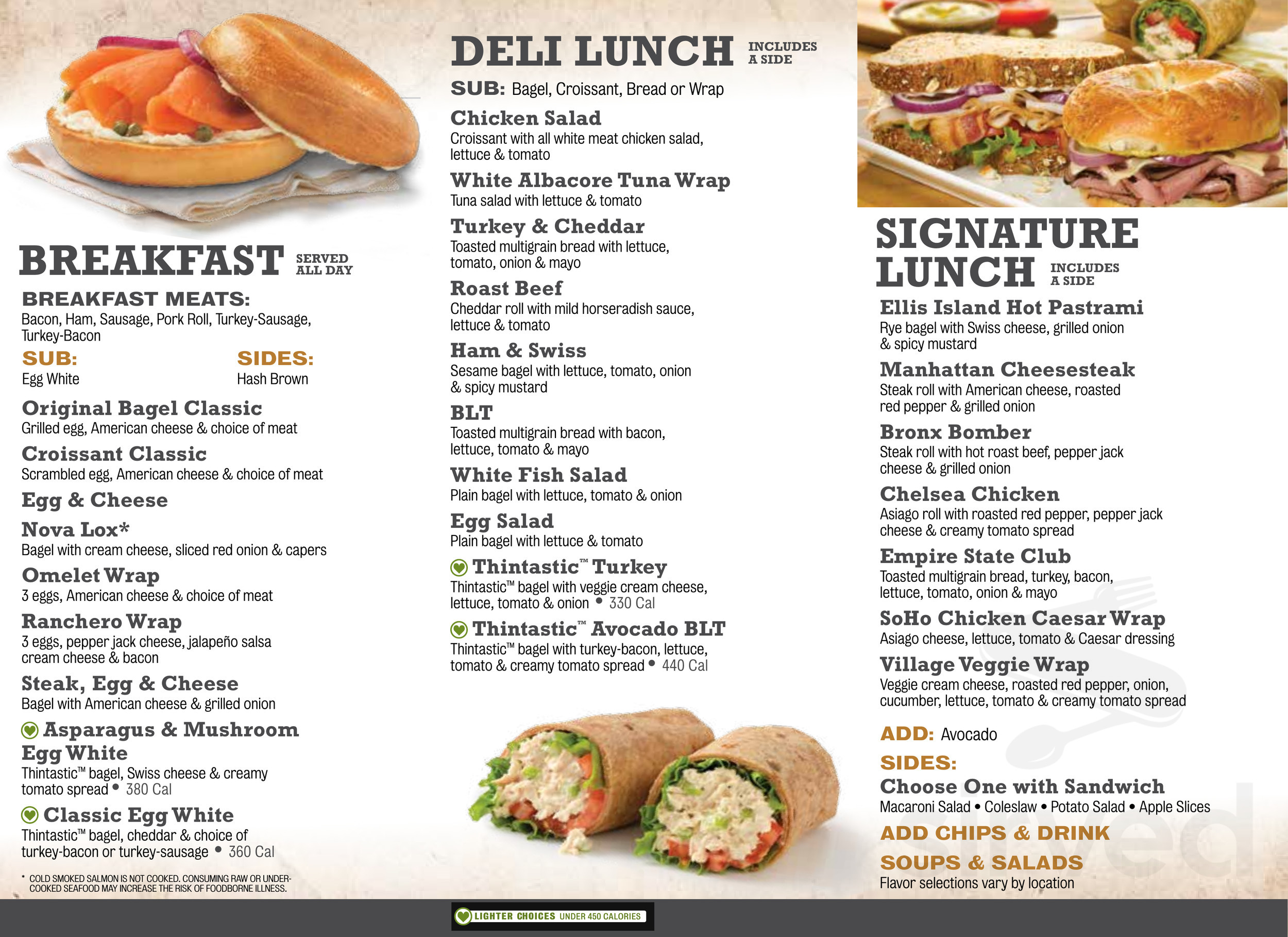 Manhattan Bagel menu in Willow Grove, Pennsylvania