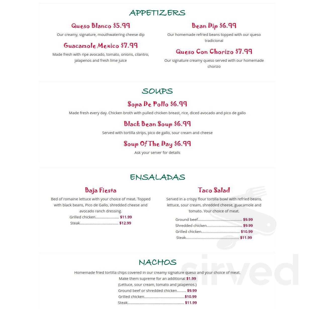 Mesquite Grill menu in Rochester, New York, USA