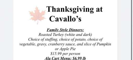 Cavallo's Deli and Imported Italian Foods Waterbury Menu - Waterbury ...