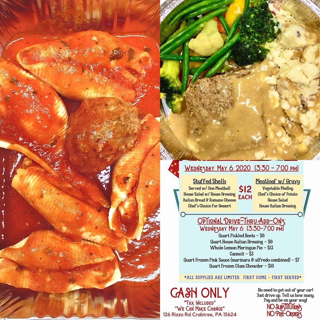 Rizzo's Malabar Inn menu in Crabtree, Pennsylvania, USA