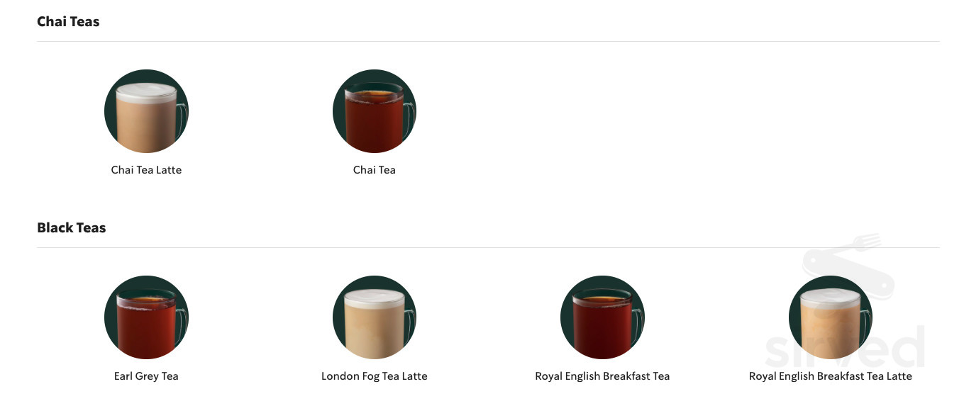 Starbucks drink menu in Murrieta, California