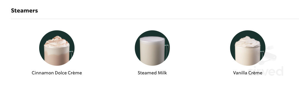 Starbucks drink menu in Murrieta, California