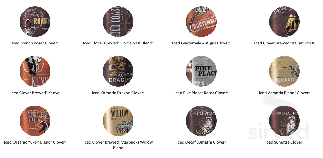 Starbucks drink menu in Murrieta, California