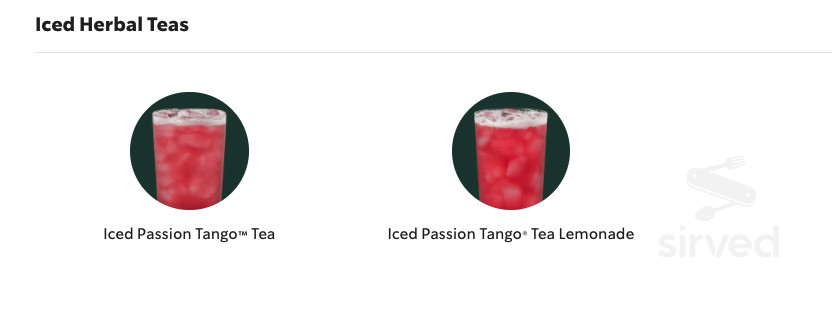 Starbucks drink menu in Murrieta, California
