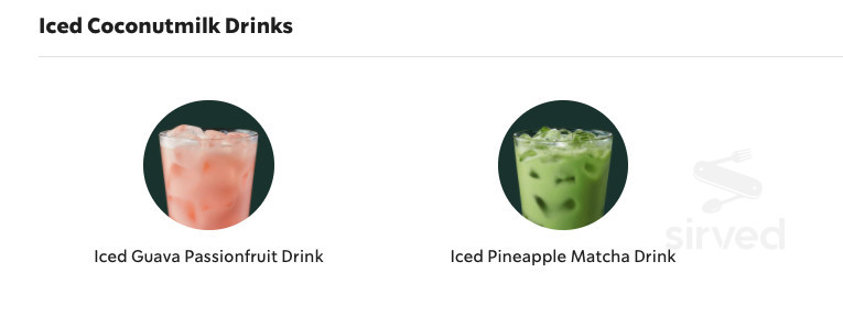 Starbucks drink menu in Murrieta, California