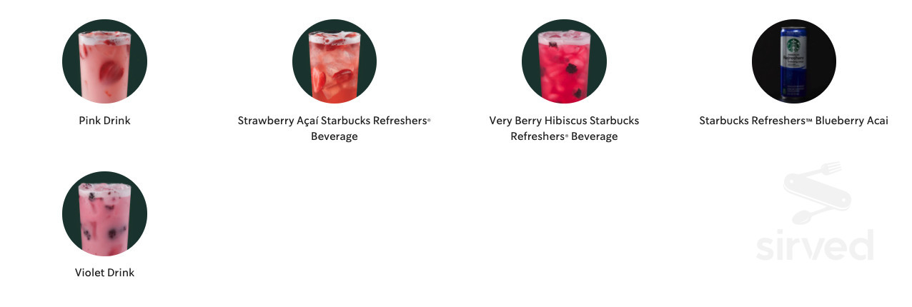 Starbucks drink menu in Murrieta, California