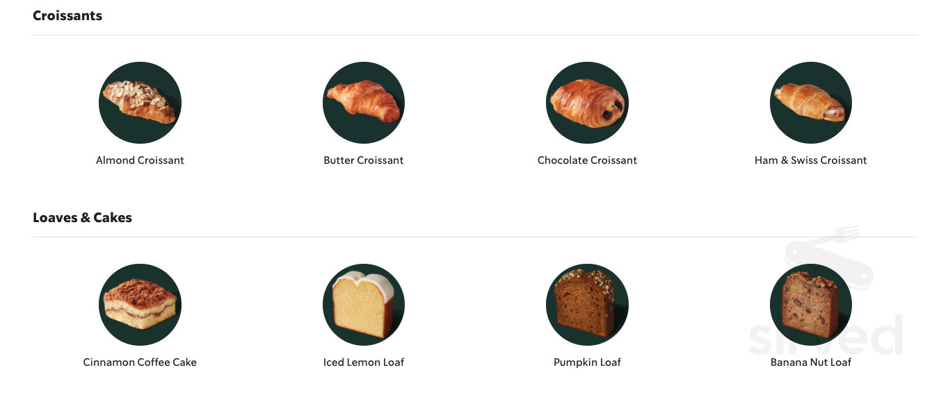 Starbucks breakfast menu in Murrieta, California