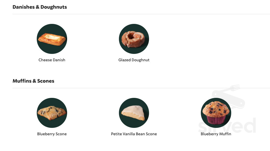 Starbucks breakfast menu in Murrieta, California