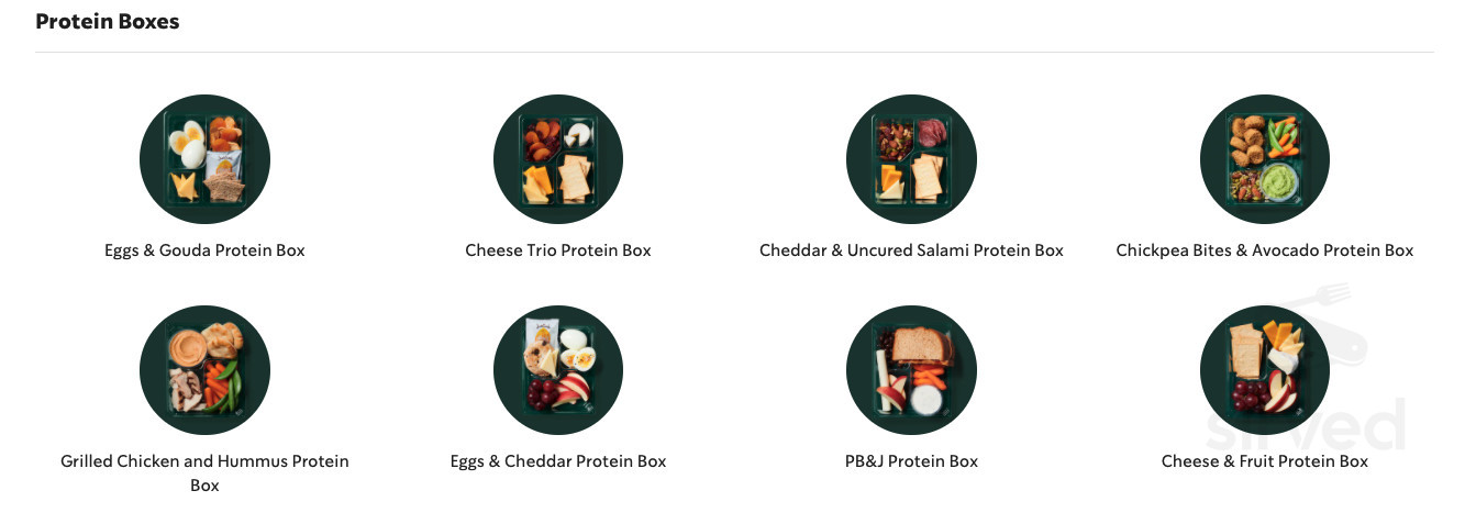 Starbucks lunch menu in Murrieta, California