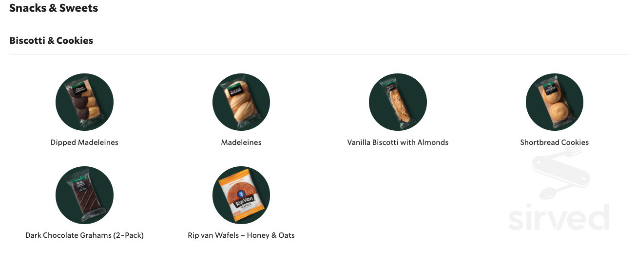 Starbucks menu in Murrieta, California