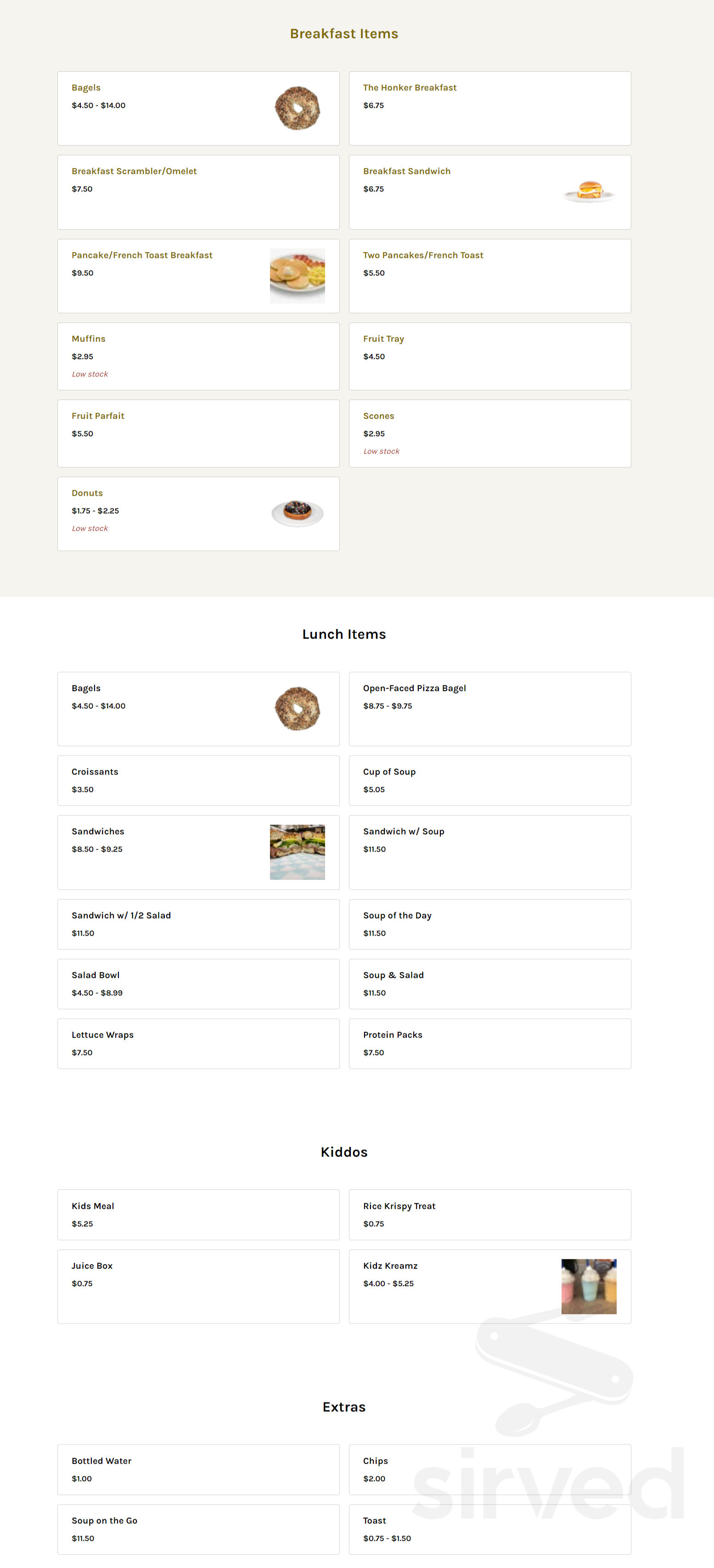 Gathering Grounds menu in Kenmare, North Dakota, USA