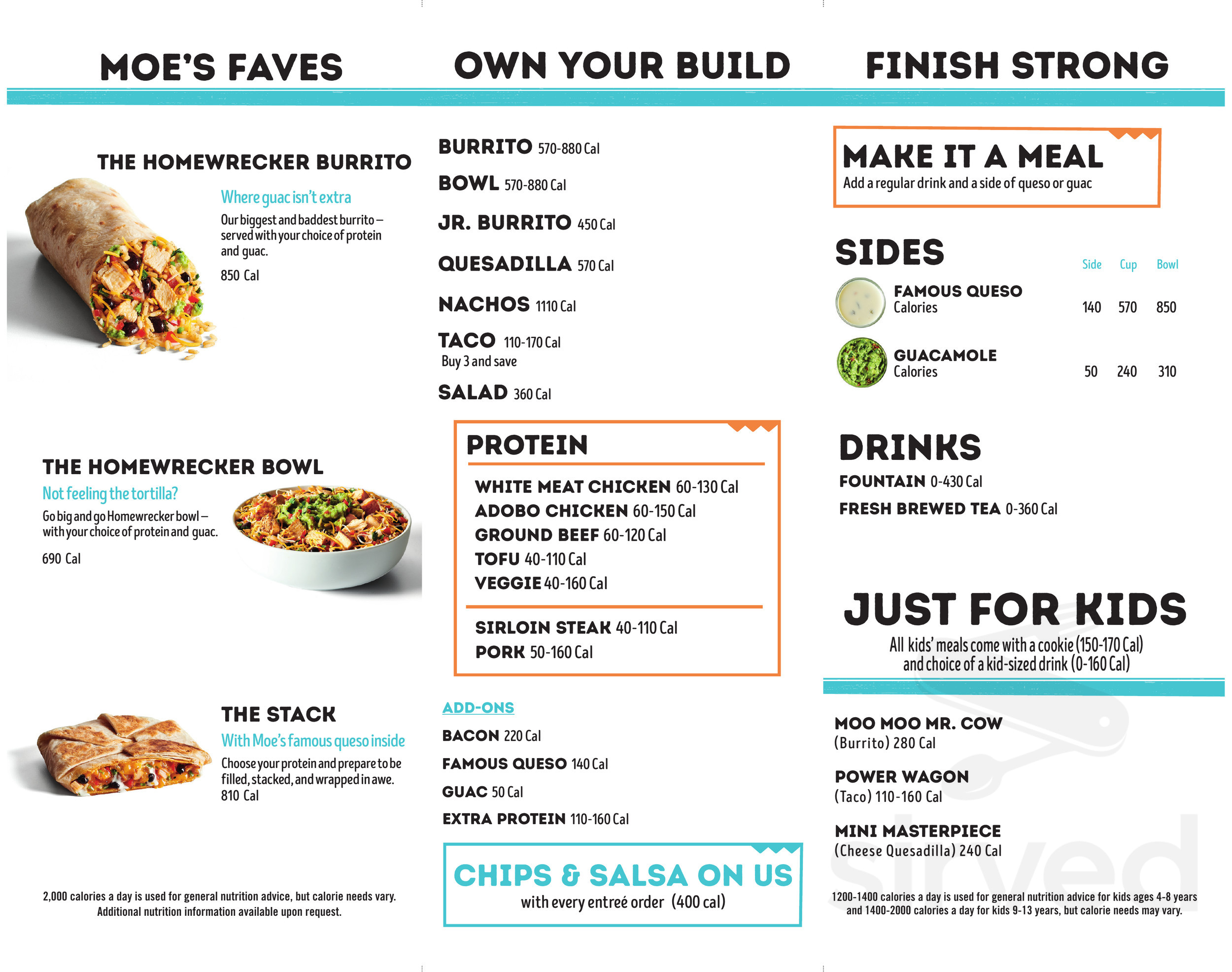 Moe's Southwest Grill menu in Camp Pendleton North, California