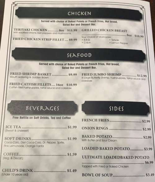 Olympic Steak House menu in Bells, Tennessee, USA