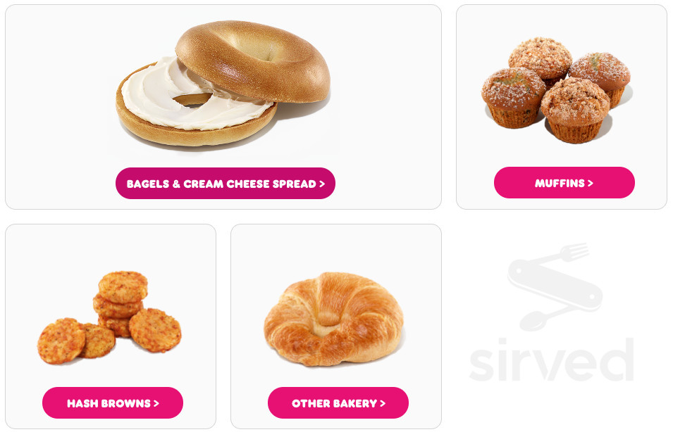 Dunkin' menu in Guilford, Connecticut