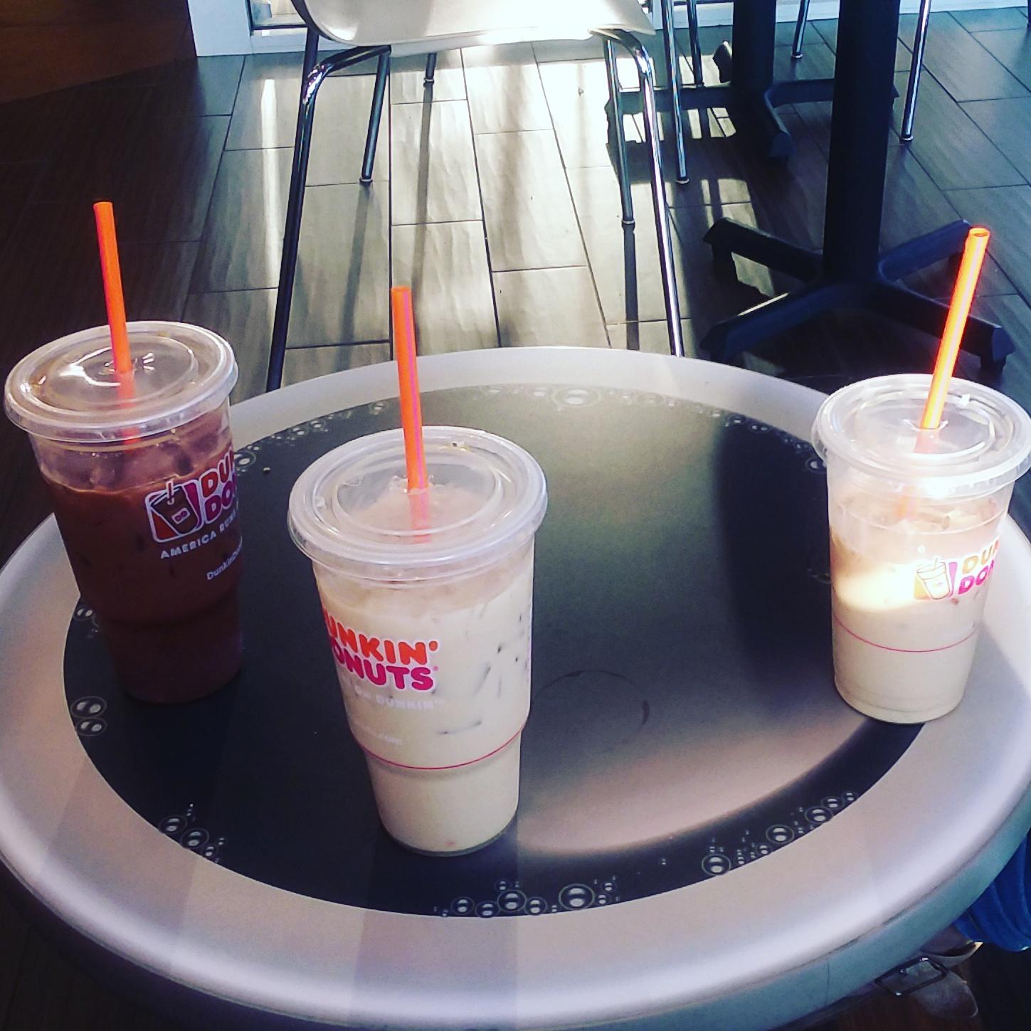 Dunkin' menu in DeKalb, Illinois, USA
