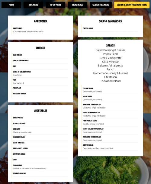 Roasters Rotisserie menu in Atlanta, USA
