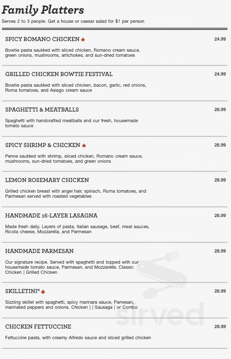 Johnny Carino's menus in Muncie, Indiana, United States