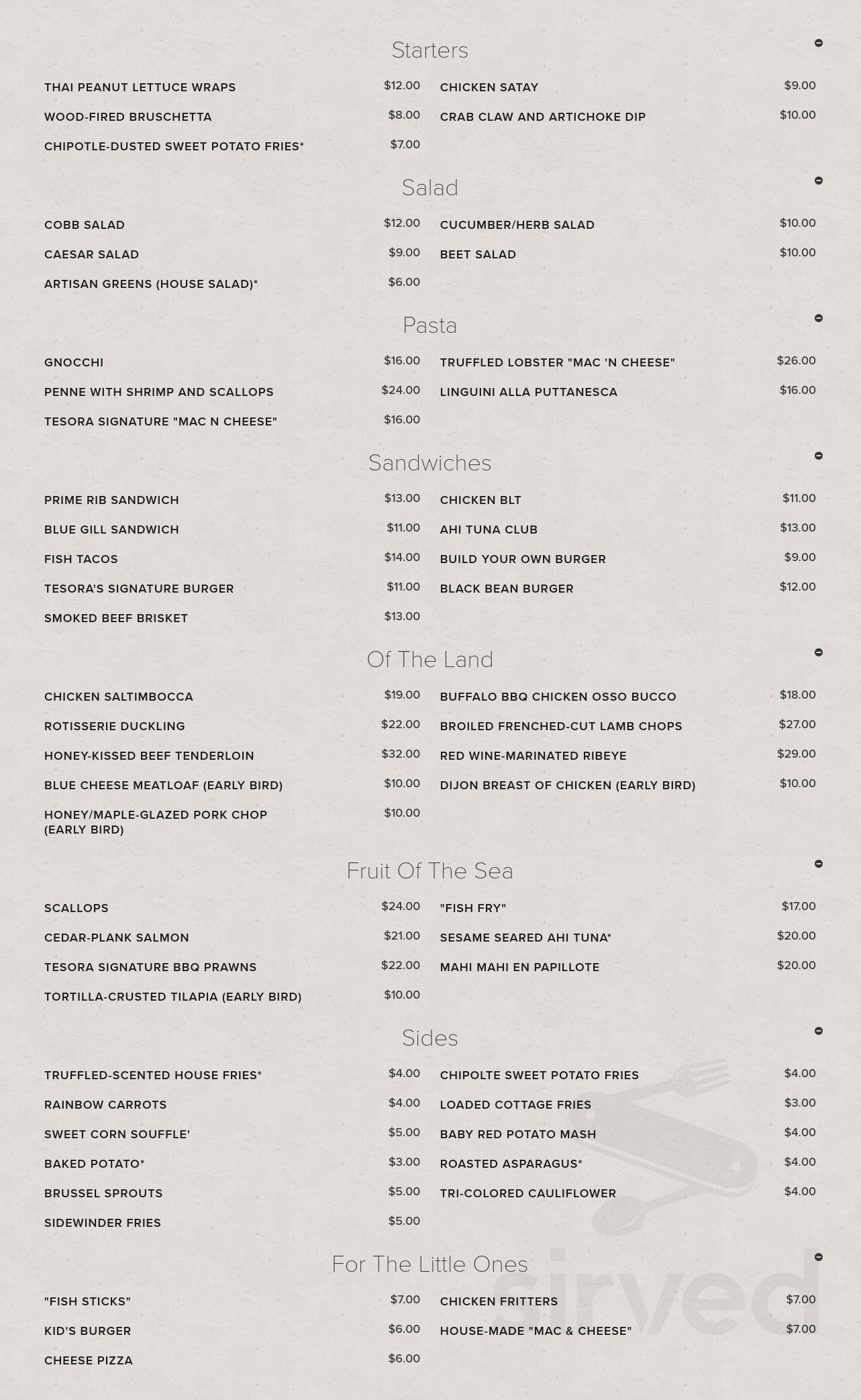Adventure Church Main Campus menu in Siren, Wisconsin