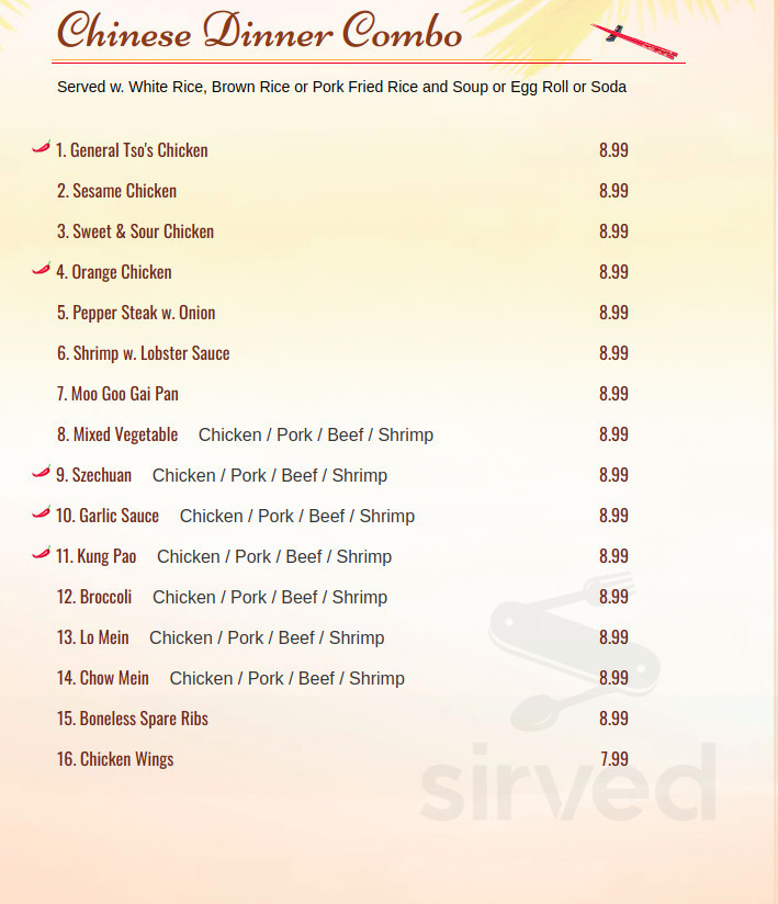 Jay Asian Bistro menu in Cherry Hill, New Jersey