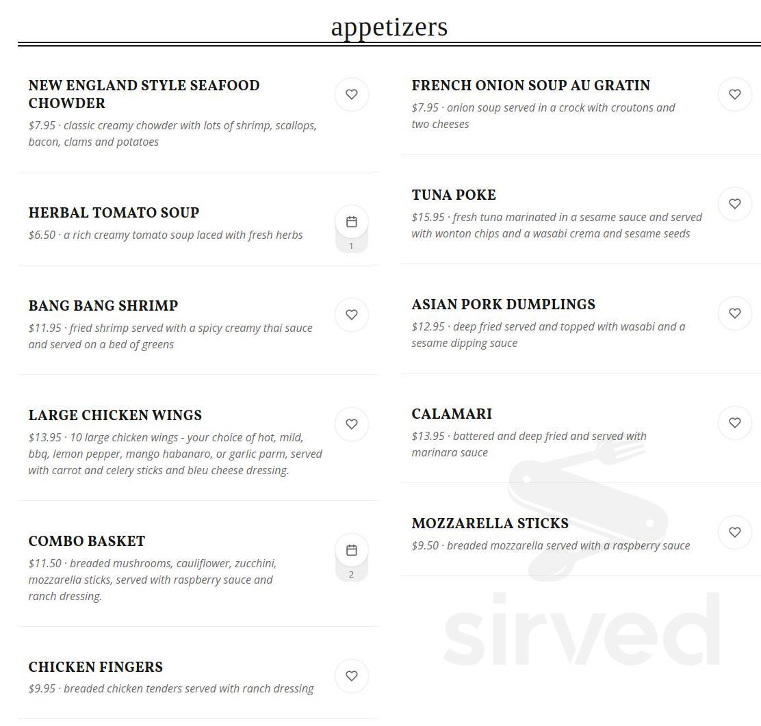 Indian Bay Marina and Restaurant menu in Willsboro, New York, USA