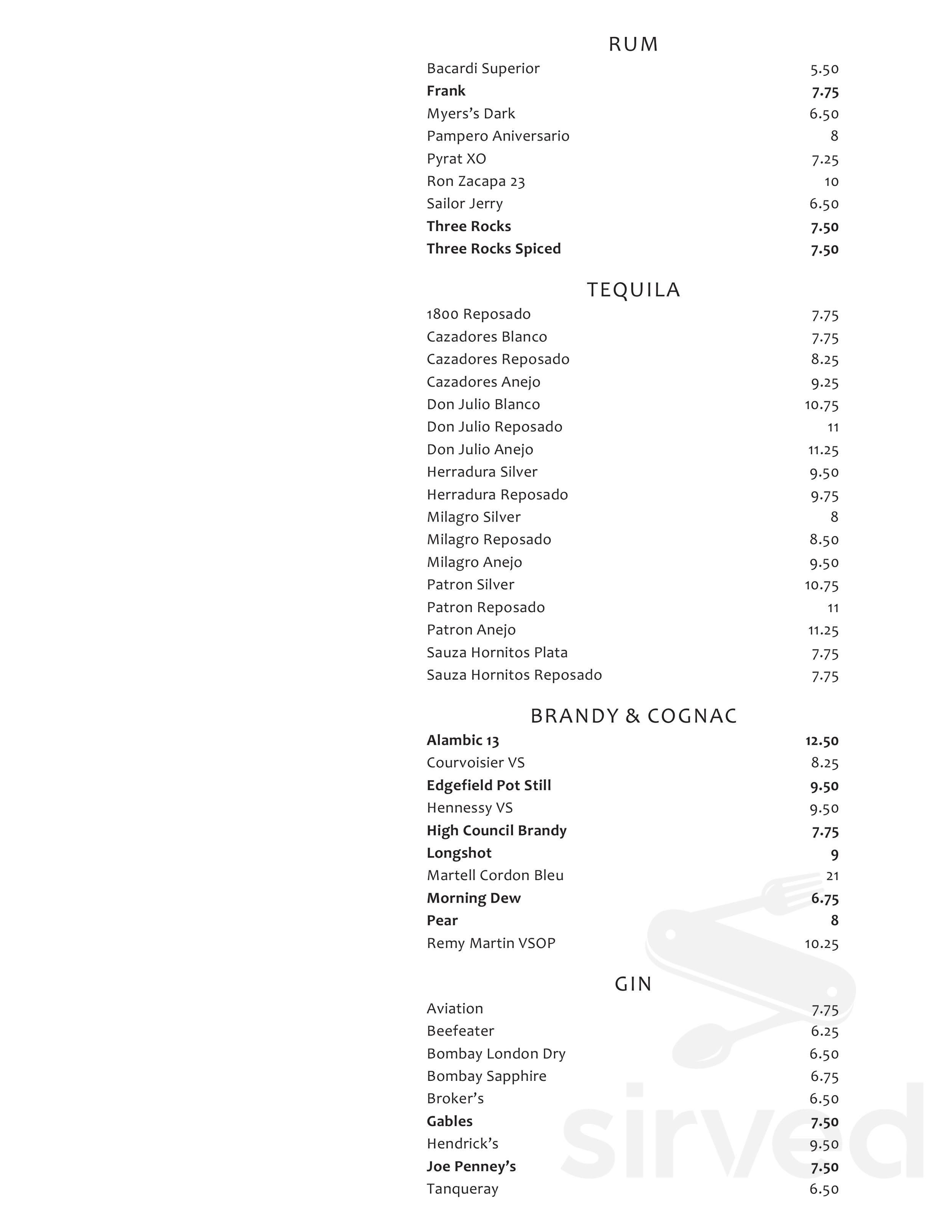 McMenamins John Barleycorns menus in Tigard, Oregon, United States