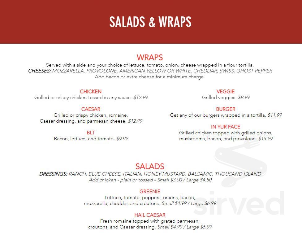 Menu - Cape Coral FL's Wingnuts | Sirved